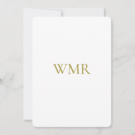 Monogram Geslacht Neutrale geboorte Aankondiging (Voorkant)