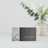 Monogram geslepen bord visitekaartje (Staand voorkant)