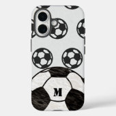 Monogram gesneden Voetbal Case-Mate iPhone Case (Achterkant)