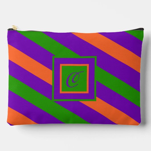 Monogram Gestreept Kleurrijk & Levendig Etui (Voorkant)