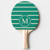 Monogram Gestreepte Aqua Beach Breeze Kleur Tafeltennisbatje (Voorkant)