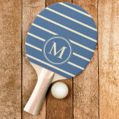 Monogram Gestreepte Capri Blauwe Kleur Tafeltennisbatje