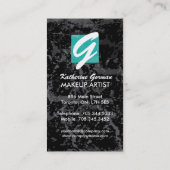 Monogram getextureerde artistieke Visitekaartjes (Achterkant)