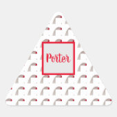 Monogram getextureerde driehoek Envelopzegel Sticker (Voorkant)