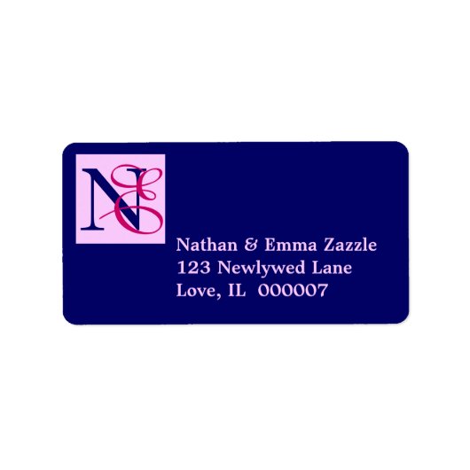 monogram getwind initiaal etiket (Voorkant)