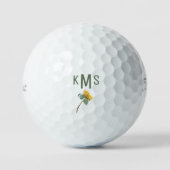 Monogram geverfd zonnebloemzaad Titleist Pro V1 Golfballen (Voorkant)