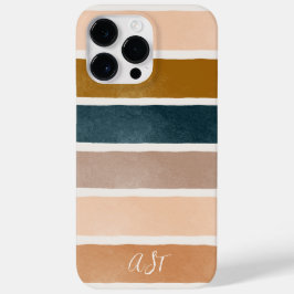  monogram geverfde aardse strepen initialen Case-Mate iPhone 14 pro max hoesje