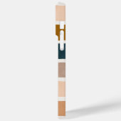  monogram geverfde aardse strepen initialen Case-Mate iPhone case (Achterkant / Links)