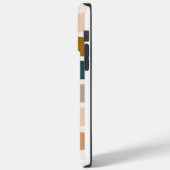 monogram geverfde aardse strepen initialen Case-Mate iPhone case (Achterkant / Links)