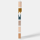  monogram geverfde aardse strepen initialen Case-Mate iPhone case (Achterkant / Rechts)