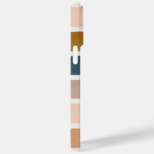  monogram geverfde aardse strepen initialen Case-Mate iPhone case (Achterkant / Rechts)