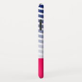 Monogram geweldige Cool Blue waves en roze vibes Case-Mate iPhone Case (Achterkant/rechts)