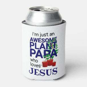 Monogram GEWELDIGE PLANT PAPA LOVES JESUS Blikjeskoeler