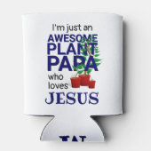 Monogram GEWELDIGE PLANT PAPA LOVES JESUS Blikjeskoeler (Achterkant)