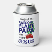 Monogram GEWELDIGE PLANT PAPA LOVES JESUS Blikjeskoeler (Blikje Achterkant)