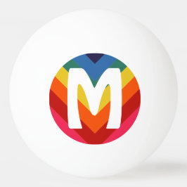 Monogram geweldige Retro Rainbow Ping Ball