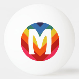 Monogram geweldige Retro Rainbow Ping Ball
