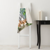 Monogram Ghost in Greenhouse Sherpa Deken (In situ)