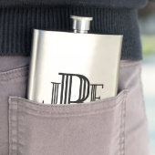 Monogram Gift Flask voor mannen - Heupfles (Voorbeeld)