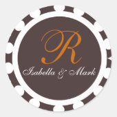 Monogram Gift Seals Round Sticker (Voorkant)