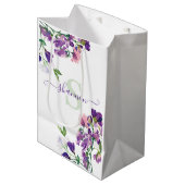 Monogram Giftzak met Zoete Erwtjes Medium Cadeauzakje (Voorkant Gekanteld)