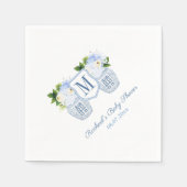 Monogram Ginger Jar Floral Boy Baby shower Party Servet (Voorkant)