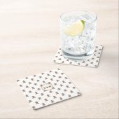 Monogram, Gingerbrood Man Pattern Kartonnen Onderzetters (Insitu)