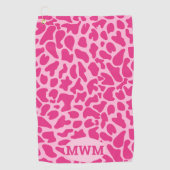 Monogram giraf huidroze patroon golfhanddoek (Voorkant)