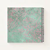 Monogram GIRAFFE Boho Bloemen Mooie Meisjesachtige Notitieboek (Achterkant)