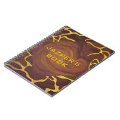 Monogram Giraffe Bruin, Geel afdrukken Notitieboek (Linkerzijde)