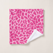 Monogram Giraffe Roze Huidpatroon dierlijke druk Bad Handdoek (Wasdoekje)