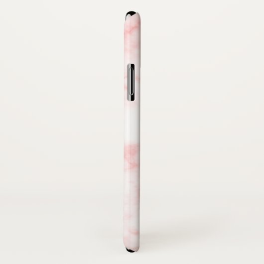 Monogram Girly Blush Pink Marble Case-Mate iPhone Case (Achterkant / rechts)