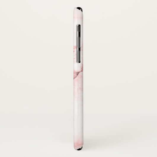 Monogram Girly Blush Pink Marble Case-Mate iPhone Case (Achterkant/links)