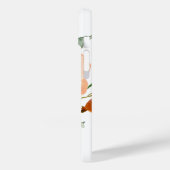 Monogram Girly Floral Waterverf Coral Flowers Case-Mate iPhone Case (Achterkant / Links)