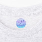 Monogram Girly Glitter Chic Modern Name Iron on Labels (Aangebracht)