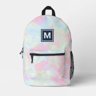 Monogram Girly Pastel Stropdas-dye rugzak