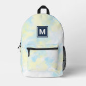 Monogram Girly Pastel Stropdas-dye rugzak (Voorkant)