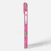 Monogram Girly Pink Fish Pattern Persoonlijk Case-Mate iPhone Case (Achterkant / Links)