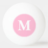 Monogram Girly Pink Player Coach Table Tennis Beer Pingpongbal (Voorkant)