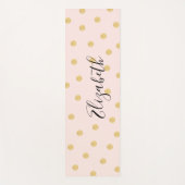 Monogram Girly Pink Yogamat (Voorkant)