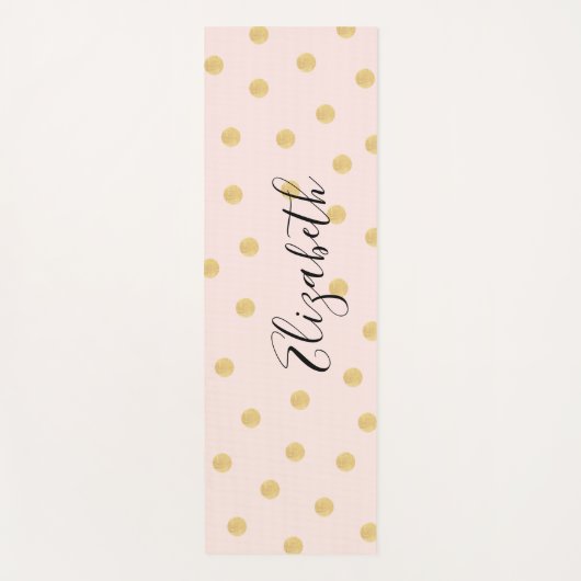 Monogram Girly Pink Yogamat (Voorkant)