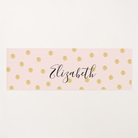 Monogram Girly Pink Yogamat (Voorkant (horizontaal))