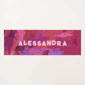 Monogram girly rood roze abstract patroon modern yogamat (Voorkant (horizontaal))