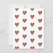 Monogram Girly Script Simple Heart Note Kaart Notitiekaartje (Achterkant)