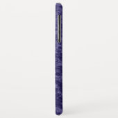 Monogram Girly Violet Paarse Velvet Faux Stof Case-Mate iPhone Case (Achterkant/links)