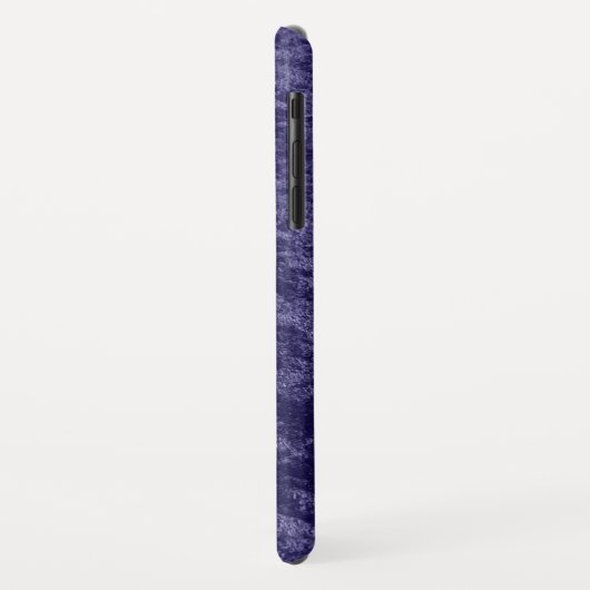 Monogram Girly Violet Paarse Velvet Faux Stof Case-Mate iPhone Case (Achterkant/links)