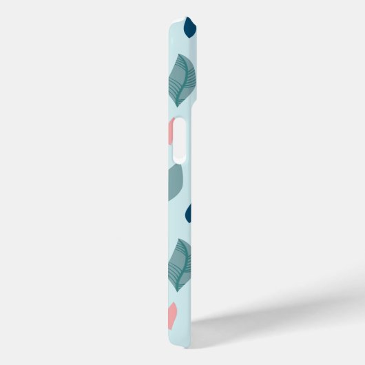 Monogram Girly Whimsical Leaves Pattern Case-Mate iPhone Case (Achterkant / Rechts)