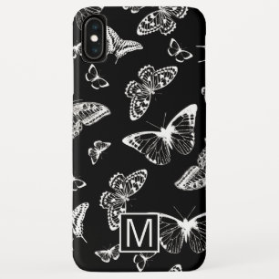 Monogram GL BW Butterflies Case-Mate iPhone Case