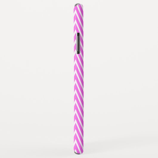 Monogram GL Roze Steile Chevron Case-Mate iPhone Case (Achterkant/rechts)