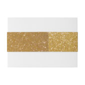Monogram glanzend goudglitter-ballonband uitnodigingen wikkel (Achterkant Voorbeeld)